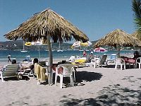 Palapas on Playa La Ropa