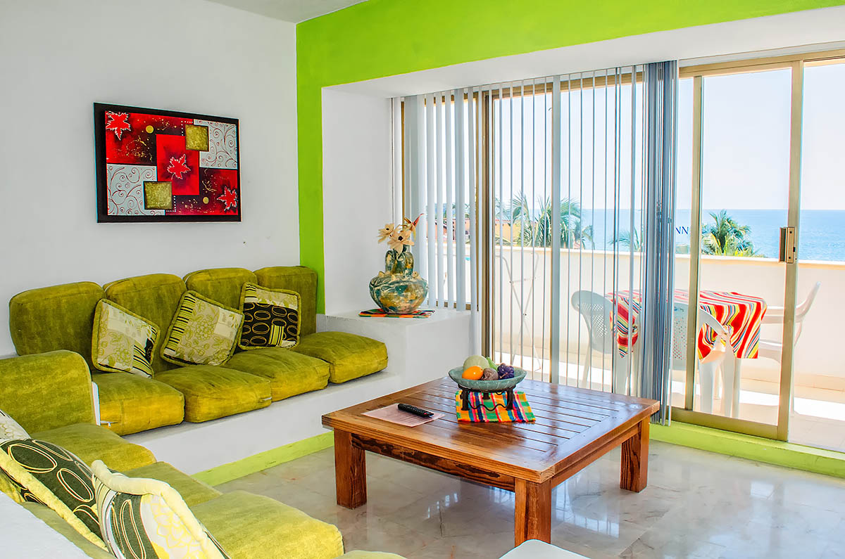 Living room with balcony