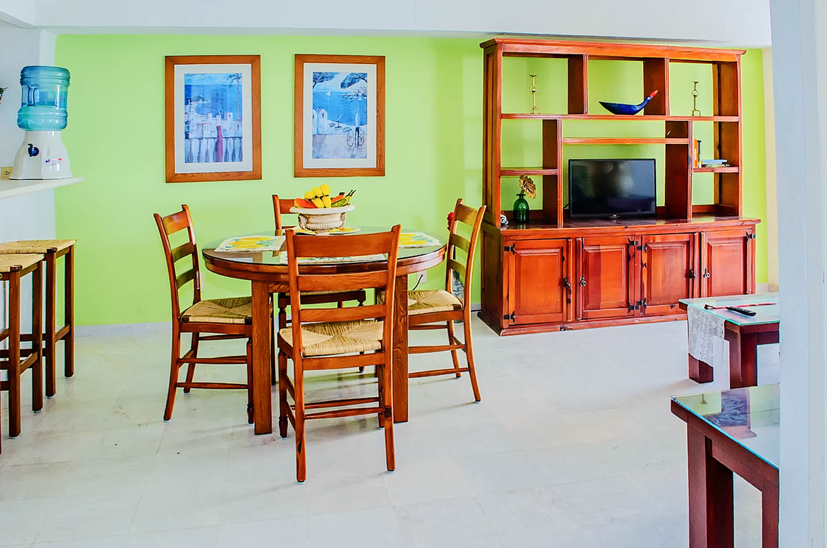 Dining and living area