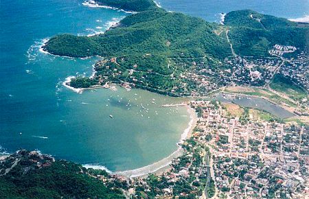 Old Zihuatanejo aerial view